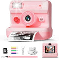 CalineGam Kids Instant Print Camera, 1080P HD Dual Lens with 32GB Card | 2.4" Screen Kids Camera with 3 Paper Rolls, 16X Zoom, Christmas Birthday Gifts for Girls and Boys Age 3-12 by Unknown