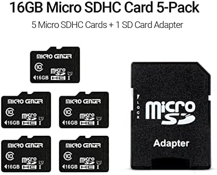Micro Center 16GB Class 10 MicroSDHC Flash Memory Card with Adapter, 5Pack - Image 2