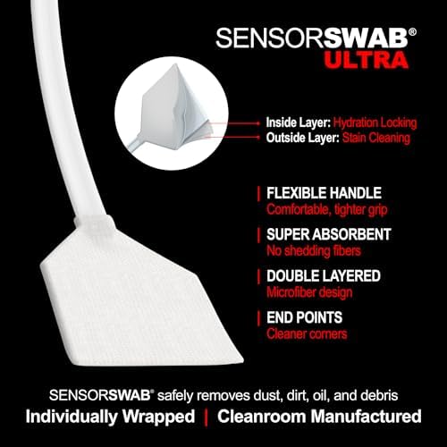 Photographic Solutions Sensor Swab Ultra 33mm Type-4 Digital Imaging Sensor Cleaner Swabs for Cleaning Medium Format Mirrored or Mirrorless Cameras. Sensor Dust & Oil Remover (Pack of 12) - Image 5