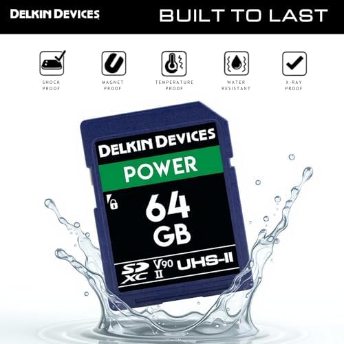 Delkin Devices Power 64GB SDXC UHS-II Memory Card – 300MB/s Read, 250MB/s Write | Ideal for 8K, 4K, HDR, and 360 Video | High-Performance SD Card for Cameras - Image 5