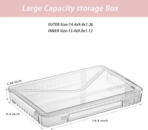 Clear Storage Box with Latch, 2 Pack, Stackable - Image 2