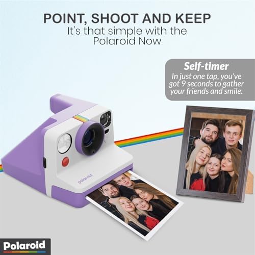 Polaroid Now Generation 3 I-Type Instant Camera (Purple) Bundle with Color I-Type Film (8 Exposures), Hard Protective Case, and Wrist Strap - Image 5