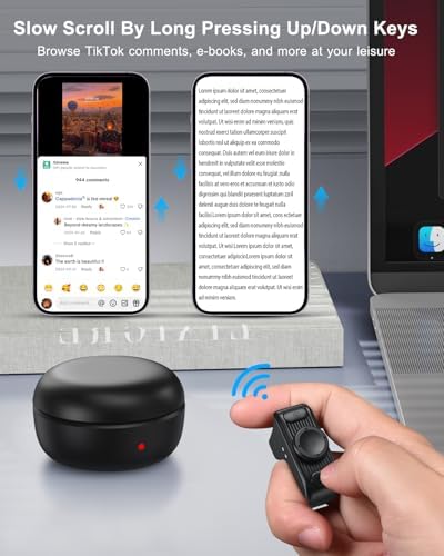 duskeep Bluetooth Scrolling Ring for TikTok, Camera Shutter, Charging Case - Image 2