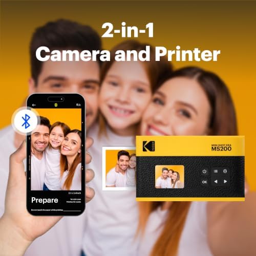 KODAK Mini Shot 2 ERA 2x3 Instant Camera, Photo Printer, 8 Sheets, Black - Image 2