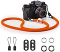 VOVMOEYA Nylon Braided Camera Rope Strap, Camera Neck Shoulder Strap with O-Ring for DSLR & Mirrorless Camera - Orange by VOVMOEYA