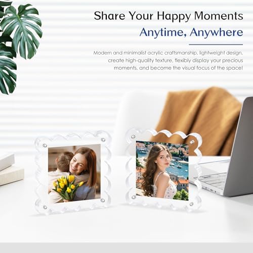 Acrylic Magnetic Picture Frames 4x4 6pack Square Photo Frame - Image 6