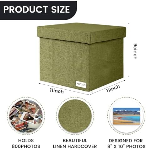 Photo Storage Box 8x10, Decorative Photo Storage Containers With Lid - Image 3