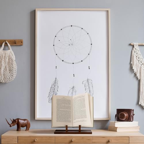 RattanView 1 Pcs Wood Plate Stand for Display 12 Inch Plate Holder Display Frame Picture Photo Card Tabletop Decorative Stand - Image 6