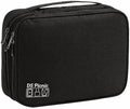 Electronic Organizer Travel Essentials Case, Waterproof Double Layer Cable Storage Pouch Bag for Charger, USB Cords, Power Bank, Phone Mouse SD Card Earphone Camera, Tablet (Up to 11 inch) by DS+Picnic