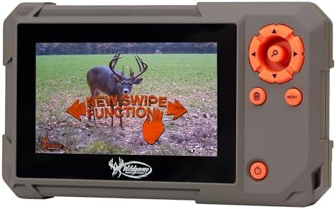 WILDGAME INNOVATIONS Trail Pad Swipe VU60 SD Card Viewer for Hunting & Wildlife Observation Compact Water-Resistant Memory Card Reader with 4.3" Touch Screen by WildgameInnovations