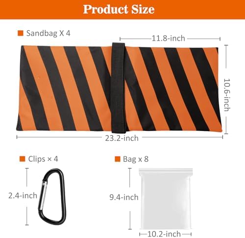 4 Packs Orange Sandbag Weight Bags for Light Photography Video Equipment - Image 4