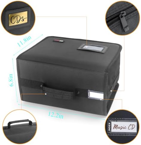 CCidea CD Case DVD Holder Storage, 400 Capacity DVD Cases Organizer Portable Cd Wallet Binder for Home Travel (400 Black) - Image 5