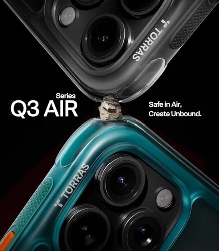 TORRAS Ostand Q3 Air for iPhone 16 Pro Max Case with Stand, Shockproof - Image 2