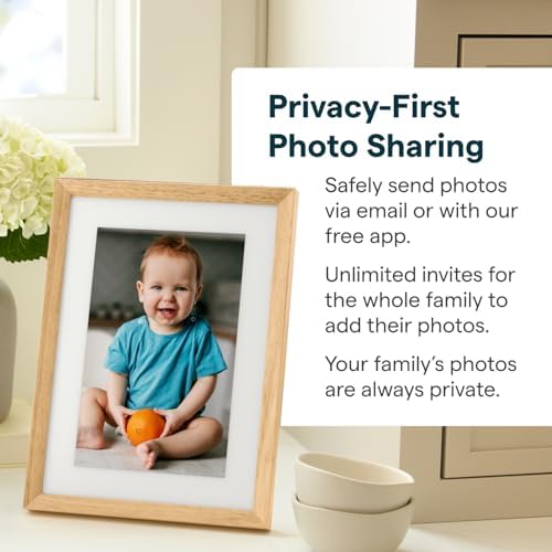 Skylight Digital Picture Frame 2 – 10" Full HD Touchscreen, Birch Brown - Image 5