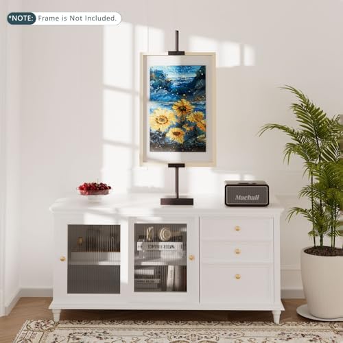 31.5"H Adjustable Tabletop Picture Frame Stand, Tabletop Easel Stand, Brown - Image 2