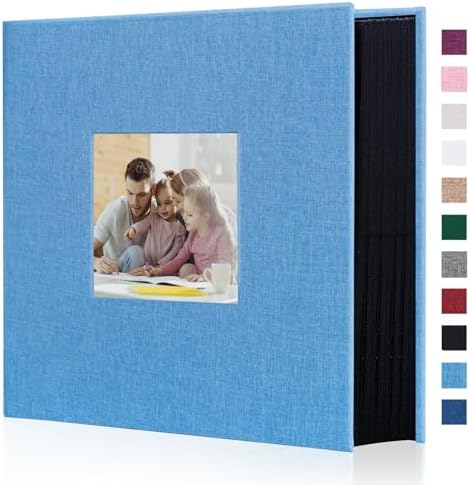 Artmag Fabric Photo Album 4x6 600 Large Capacity for Family Wedding Anniversary Linen Album Holds 600 Horizontal and Vertical Photos (600 Pockets, Teal) by Artmag