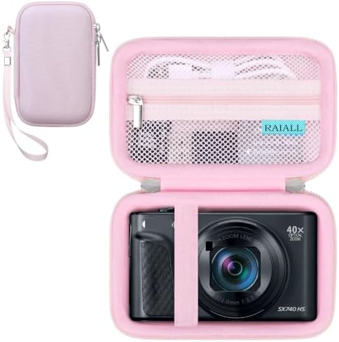 RAIALL Camera Case for Canon PowerShot SX740 HS Digital Camera, Jelly Pink by RAIALL