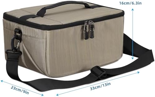 Koolertron Dslr Camera Insert Bag Purse Universal Liner Lens Pouch Partition Protective Cover Waterproof Sleeve for Cannon/Nikon/Sony (Khaki) - Image 6