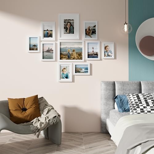 Vittanly 10 Pack Picture Frames Collage Wall Decor, White - Image 2