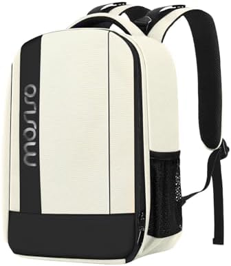 MOSISO Camera Backpack,Photography Backpack Padded Camera Bag, Beige by MOSISO