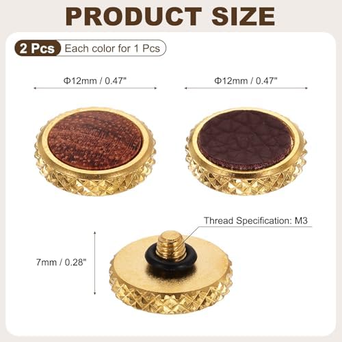2Pcs Shutter Button (Light Brown/Dark Brown) - Upscale Delicate, Camera Soft Release Button Brass Threaded Soft Release, for Fuji - Image 2