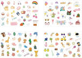 Colorful Decorative Stickers - Cute Cartoon Sticker for Fujifilm Instax Mini Camera Photo & Frame, DIY Stickers for Instant Mini Camera Clear Case - 4 Sheets by HIYQIN