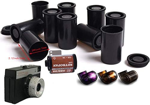 70 Pieces Film Canisters w/Caps,35MM Empty Camera Reel Containers, for Rockets, Black, 8 OZ, 2" H, 1" W, Plastic, Films Developing Processing Tube, Roll Case, Small Accessories, Storage - Image 2