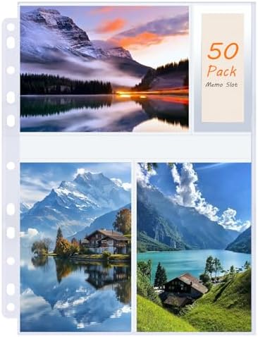 100 Pack Photo Sleeves Holds 600 4"x6" Photos, Clear Photo Page Protector for 3 Ring Binder, Double-Sided Photo Album Refill Pages Photo Pockets Photo Sleeves (4" X 6") - Image 2