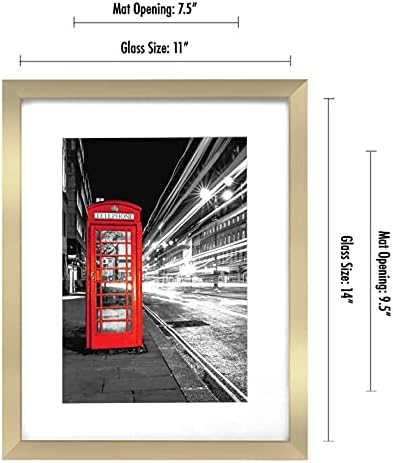 Americanflat 11x14 Picture Frame 2-Pack - Matted to 8x10 - Gold - Image 2