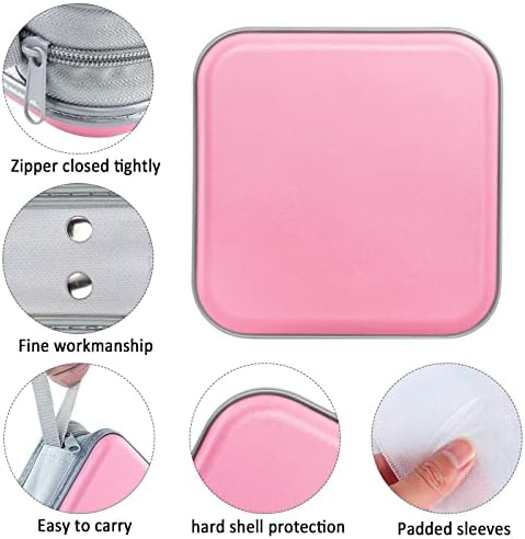 Siveit CD/DVD Cases 40 Capacity Disc Storage Binder for Car(Light Pink) - Image 2