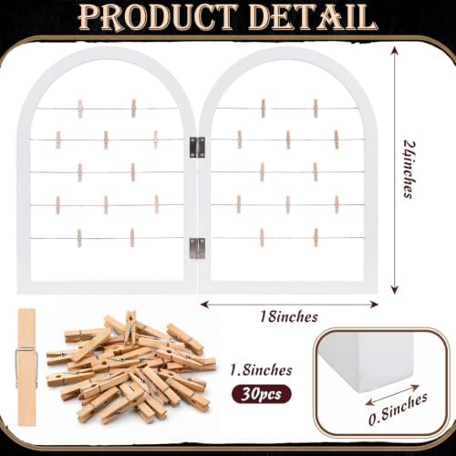 Briwooody 2 Panel 24 x 18 Inch Photo Display Board Frame - Image 2