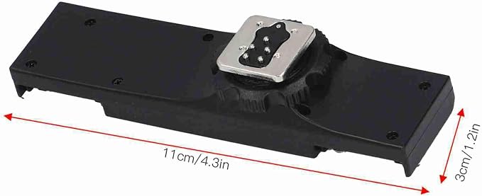 Hot Shoe Splitter Dual Flash Bracket Mount for SLR Camera, I-TTL Compatible Extension Bar for Camcorder Video Light Rig Accessories - Image 3