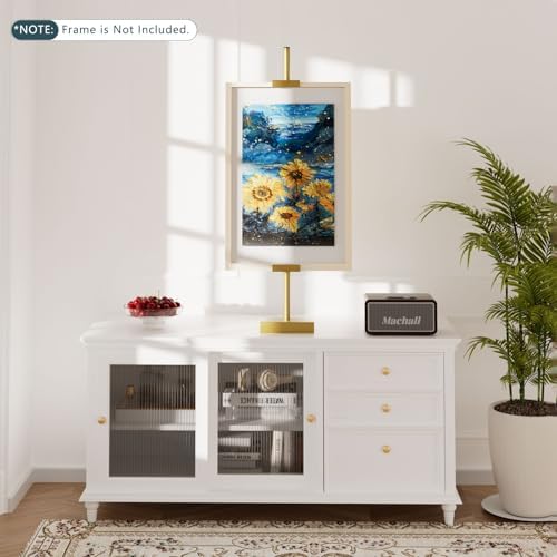 31.5"H Adjustable Tabletop Picture Frame Stand, Tabletop Easel Stand, Gold - Image 2