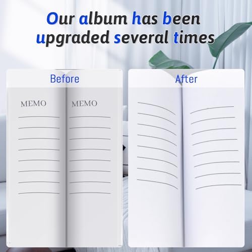 Popotop Photo Album 4x6 200 Photos with Writing Space, Leather Cover Album with Display Picture Window, Photo Book for Wedding Family Baby Gift - Image 7