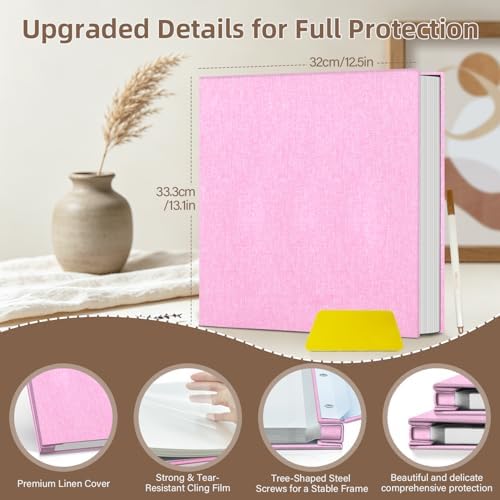 Popotop Photo Album Self Adhesive Scrapbook Album for 4x6 5x7 8x10 Pictures DIY Photo Book as Scrapbooking Supplies Kits, Birthday Gifts for Women Mom Wedding Baby Family Travel - Image 3