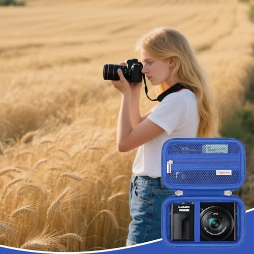 Camera Case for Panasonic LUMIX ZS99 / ZS300 Digital Camera, Blue - Image 7