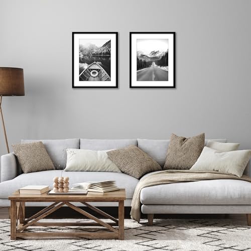 Americanflat 16x20 Poster Frame 2-Pack - Matted to 12x16 - Black - Image 5