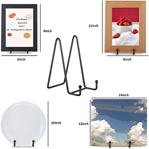 Decolore 3 Pack 6 Inch Black Metal Display Stands Plate Holder Display Stands for Picture, Decorative Plate, Book, Photo Easel, Artistic Work (3 Pack, 6 inch) - Image 5