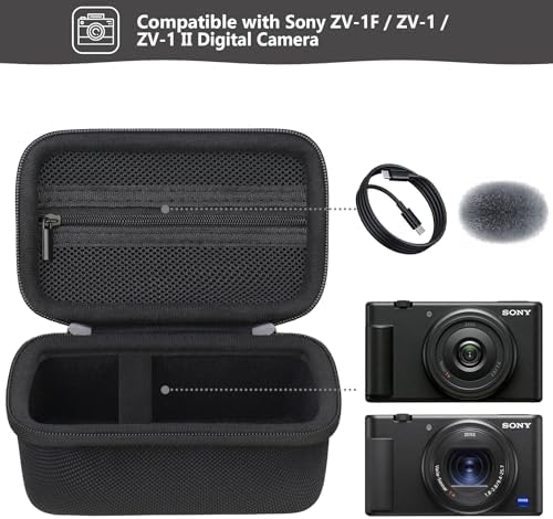 Hard Travel Case for Sony ZV-1, ZV-1F, ZV-1 II Digital Camera, Black - Image 2