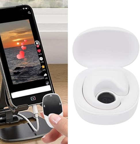 Bluetooth Remote Control for TikTok, Upgrade Wireless Fingertip Scroller Page Turner Camera Shutter with Touchscreen for Smartphone Tablet White - Image 7
