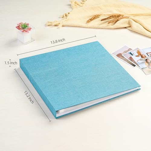 Mublalbum 12x12 Inch 3 Ring DIY Scrapbook Photo Album 80 Pages,Blue - Image 2