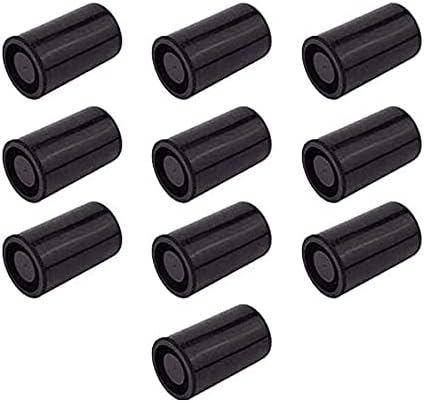 35mm Caliber Plastic Film Canisters with caps -10pc (Black) by KINMINGZHU