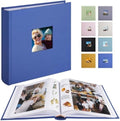 1DOT2 Photo Album with Writing Space, 100 Pages, Linen Cover, Blue by 1DOT2