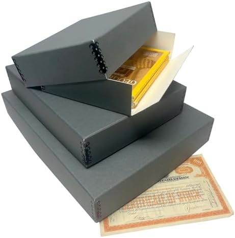 Lineco Museum Archival Storage Box, Drop Front, 14.75x18.75x3 in, Gray - Image 5