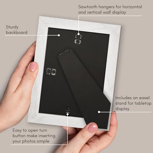 Americanflat 5x7 Picture Frame - Matted to 4x6 - Engineered Wood - White - Image 5
