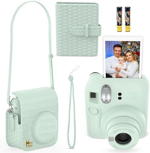 Fujifilm Instax Mini 12 Instant Camera Mint Green + Minimate Custom Designed Case + Fuji Instax Film 10 Sheets & Photo Album - Image 2