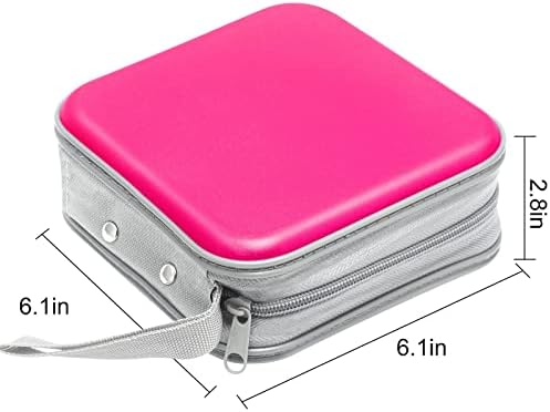 Siveit CD/DVD Cases 40 Capacity Disc Storage Binder for Car(Hot Pink) - Image 6