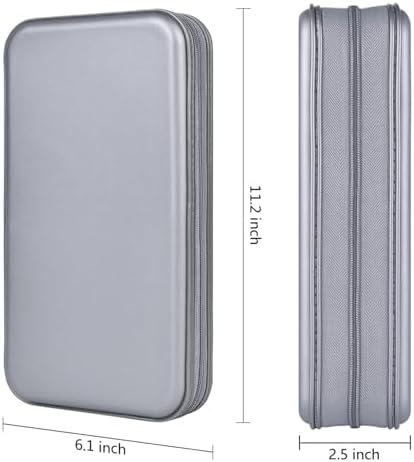 alavisxf xx CD Case, 96 Capacity Hard Plastic Organizer Wallet for Car - Image 4