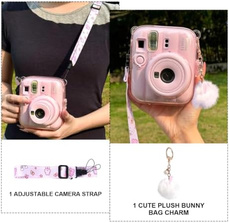 Clear Case for Fujifilm Instax Mini 13 Instant Camera, Clear Pink - Image 7