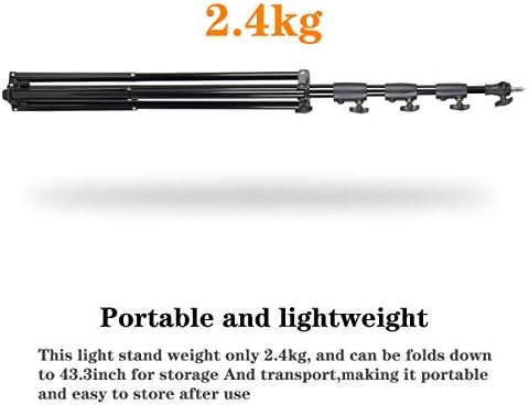 Godox 149 Inches Heavy Duty Aluminum Photography Light Tripod Stand for Aputure Ls60W 300D II Godox SL-60W SL-150II FV150 FV200 AD300PRO AD400PRO Studio Photography Lighting - Image 7